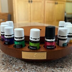 Young Living Wooden Display for Oil Diffuser and Oil Storage. Oils not included.